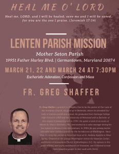 Parish Lenten Mission – Mother Seton Catholic Church