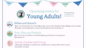 UPCOMING EVENTS FOR YOUNG ADULTS!