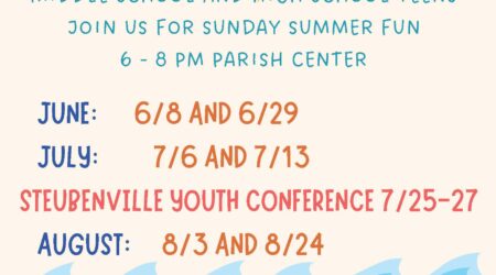 Youth Group Summer Events