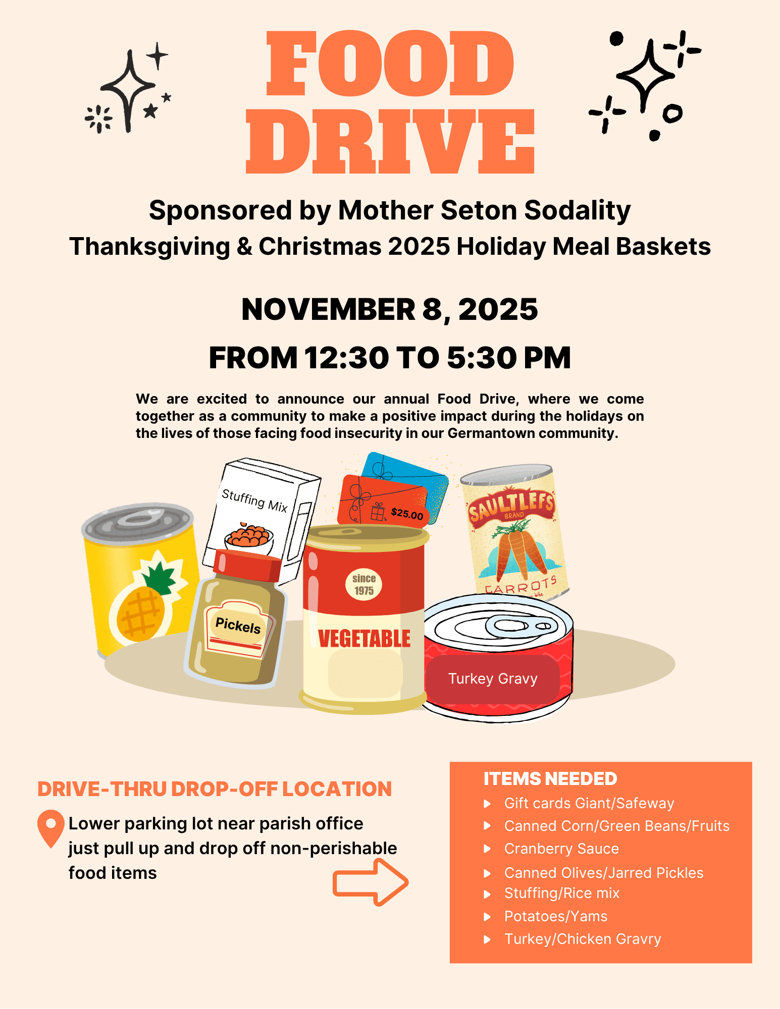 Mother Seton Food Drive