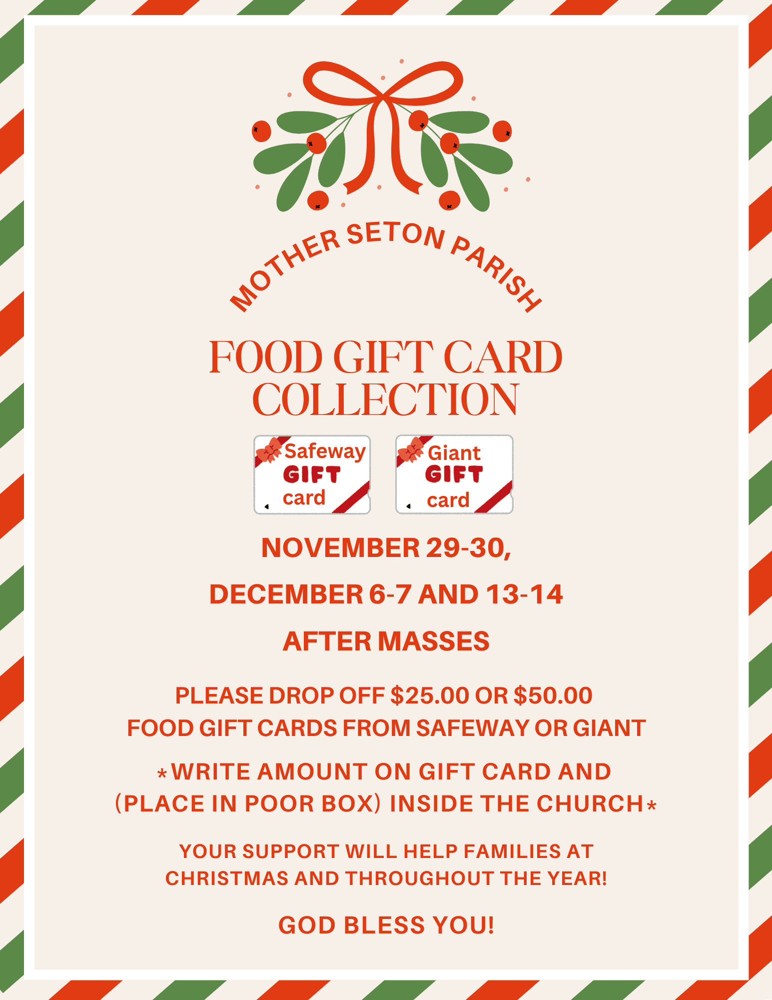 Food Gift Card Colletion.