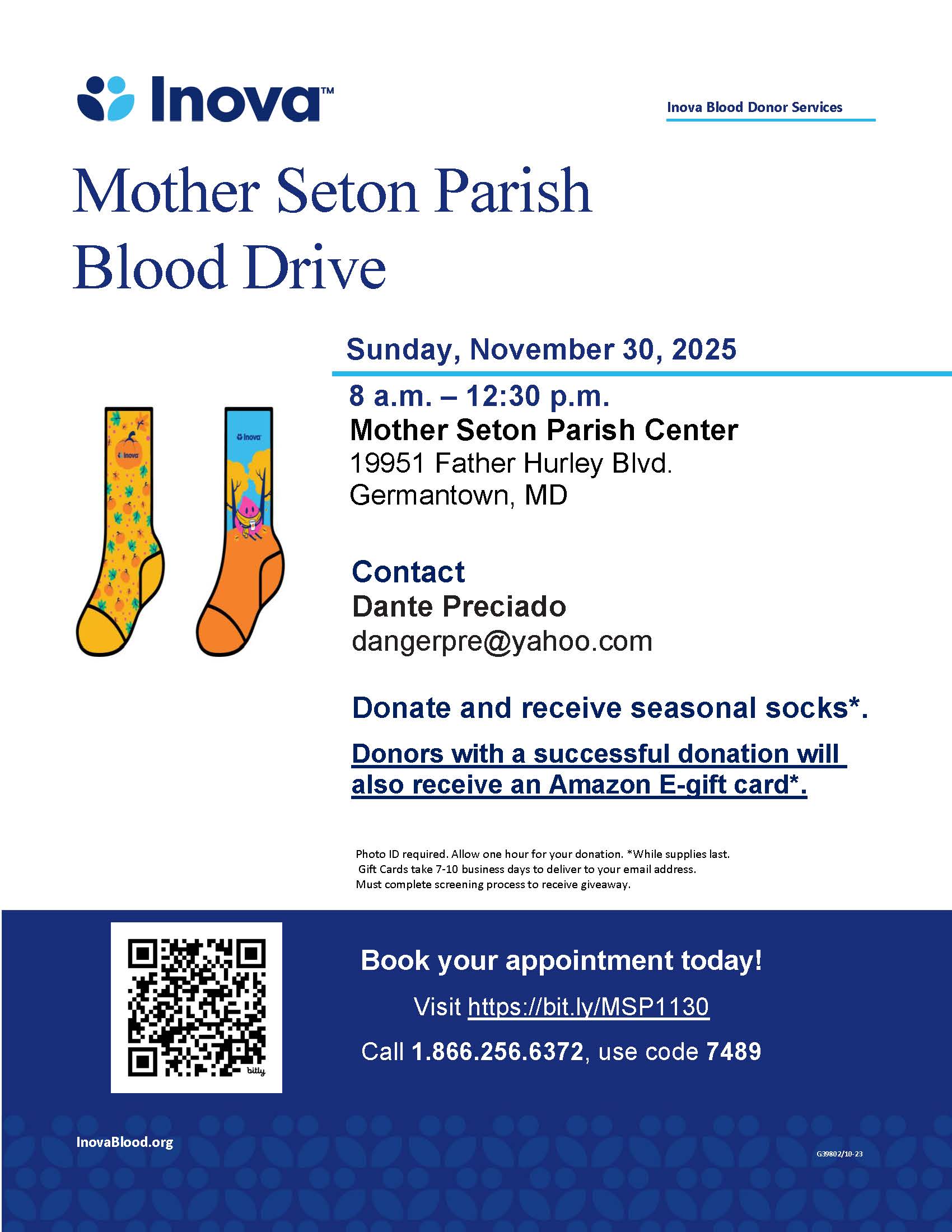 Mother Seton Blood Drive