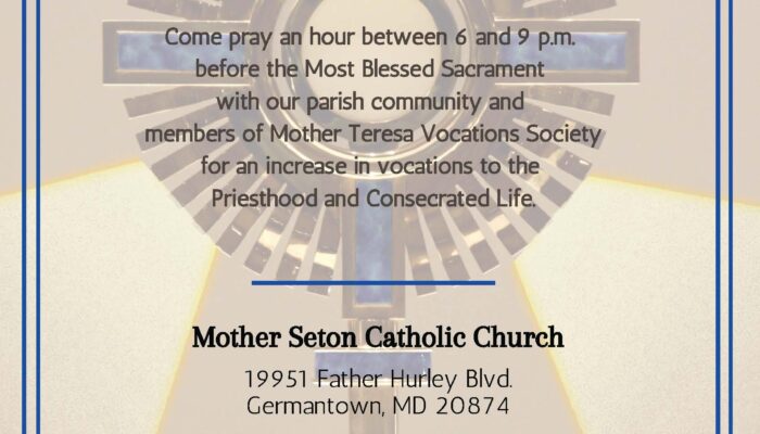 Holy Hour for Vocations March 31st