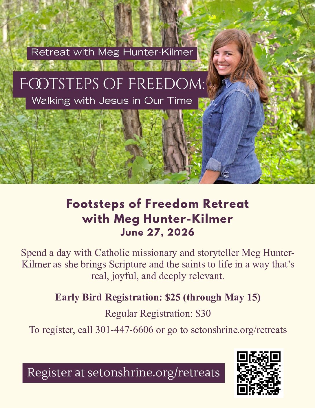 Footsteps of Freedom: Walking with Jesus in Our Time — Retreat with Meg Hunter-Kilmer