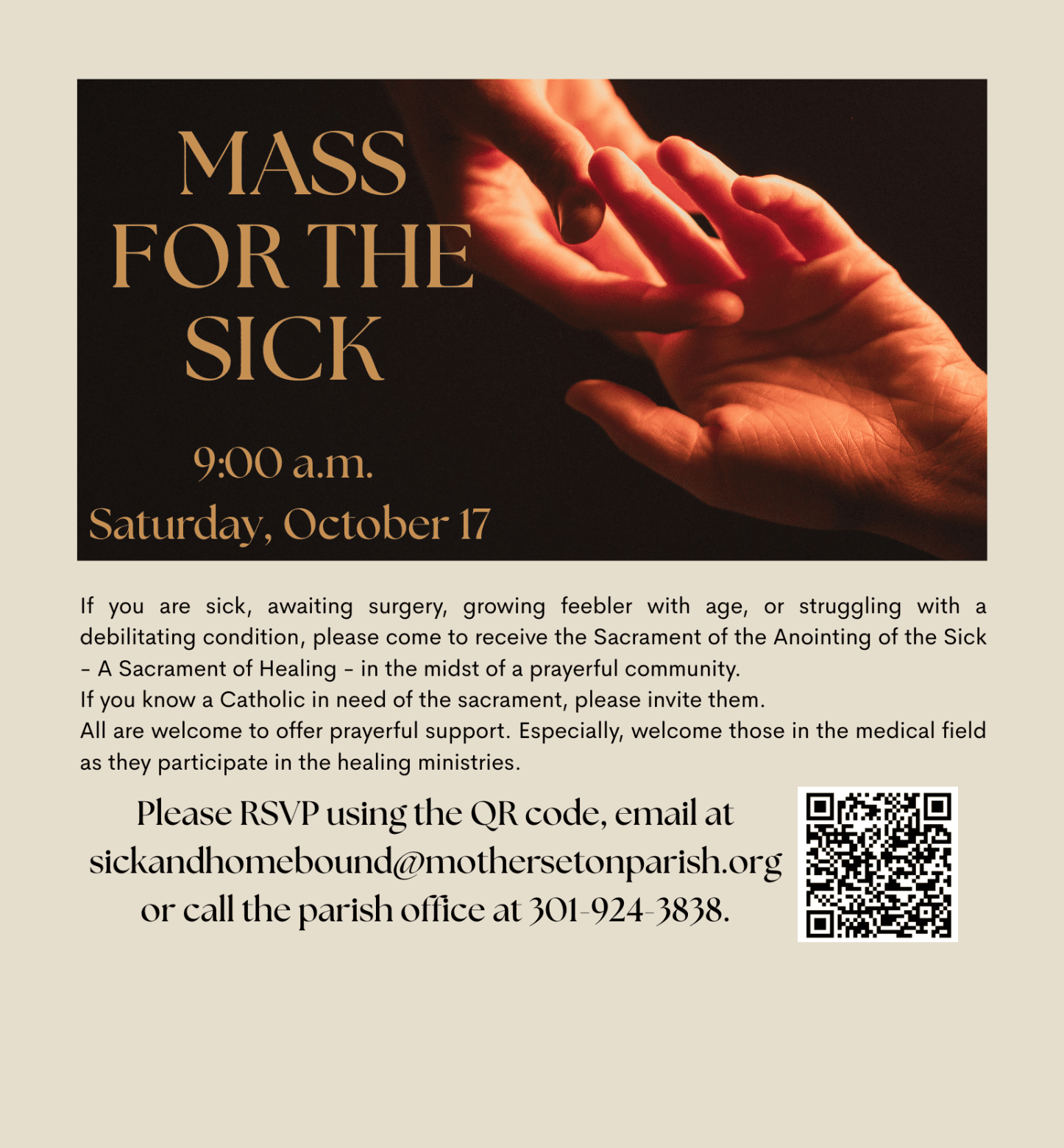 Mass with Anointing of the Sick – October 17th